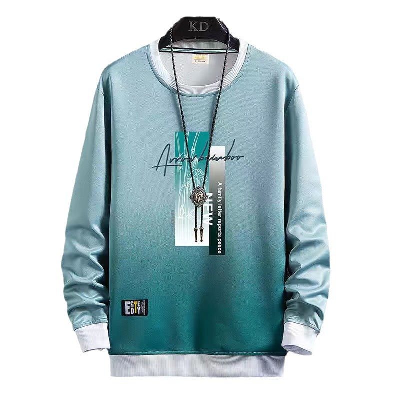 Suéter de los hombres cuello redondo primavera y otoño marca moda suelta 2023 nuevo estilo coreano juventud casual bottoming camisa ropa