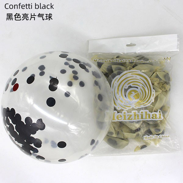 Bola de sequilla negra 100pcs / paquete