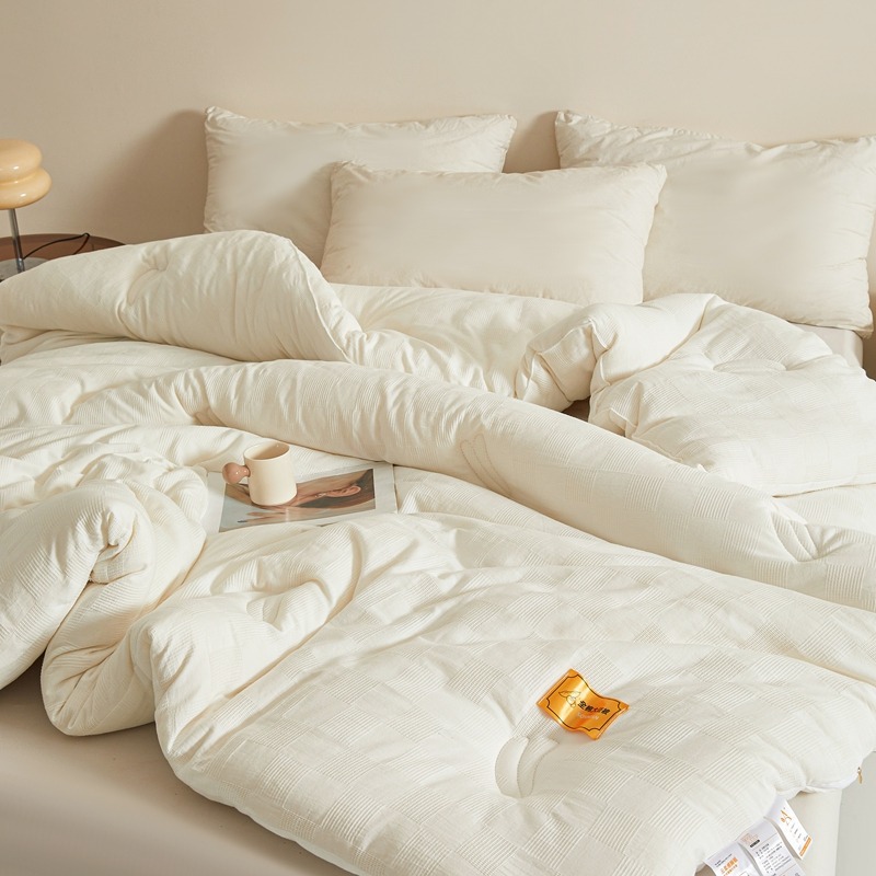 Class a All-Cotton Jacquard Soybean Quilt with 30% Soybean Fiber, Waffle Quilt Core, Summer Quilt, Spring and Autumn Cotton Quilt, Thin Quilt