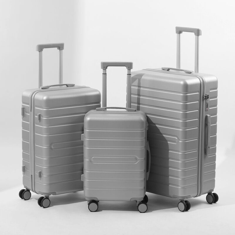 Three-Piece Luggage Set, Equipped with Rotating Wheels, Hard Shell, Tsa Lock, Unisex, Trolley Case, Black
