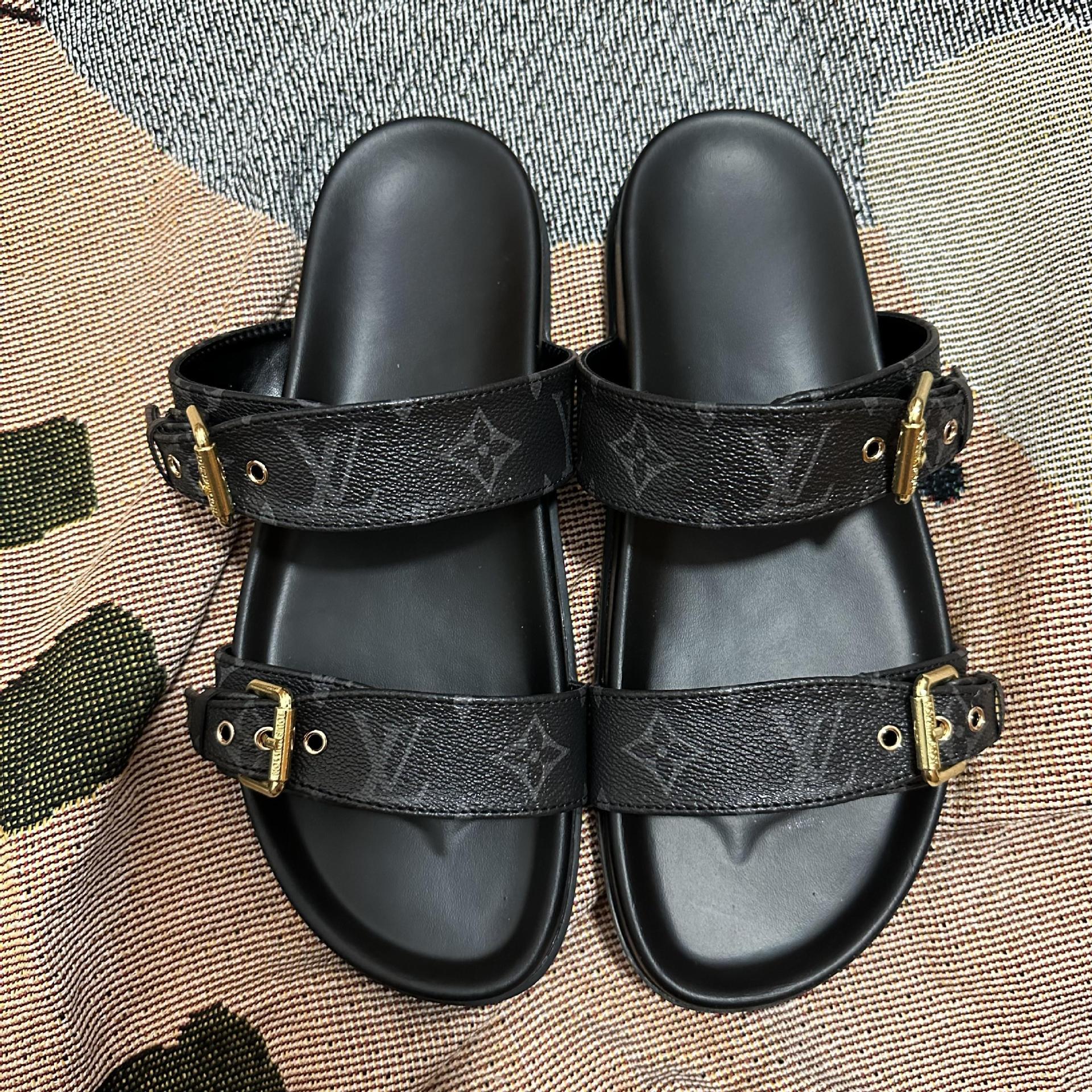 Sandalias de playa de talla grande para mujer, marca L, zapatos planos de playa para mujer, de secado rápido