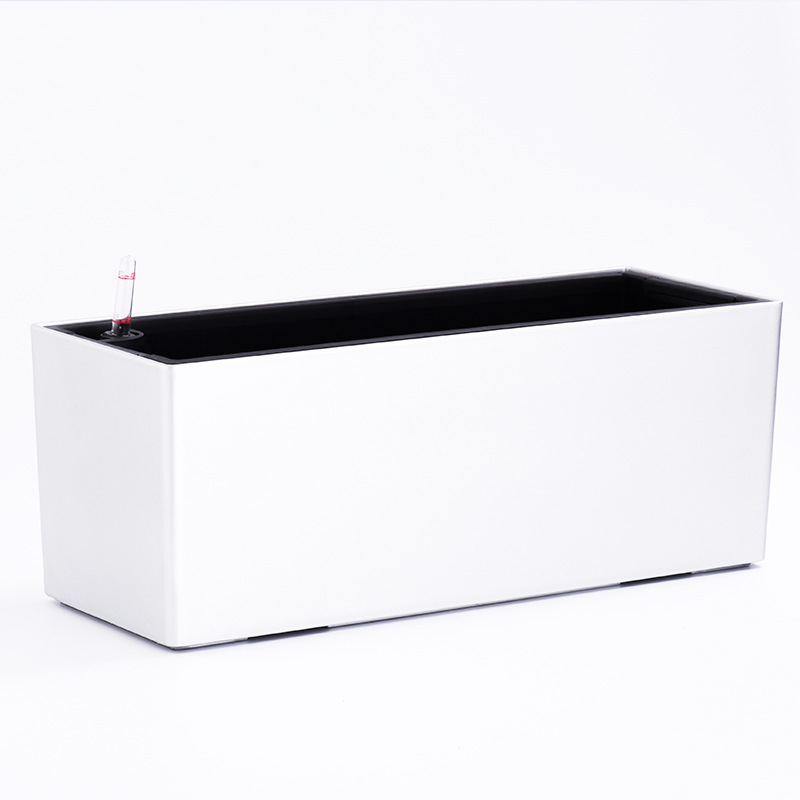 Laizhixiu perezoso maceta rectangular pintura resina balcón automático absorbente plástico perezoso maceta al por mayor