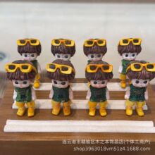 鹿角根付墨镜男孩diy编织手绳项链文玩时尚配饰品佛珠手串珠