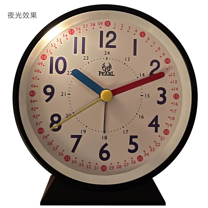 売れ筋夜光子供用目覚まし時計 金属製置き時計 静音ライト付き目覚まし時計 クリエイティブな卓上時計 カラフルな文字盤|undefined