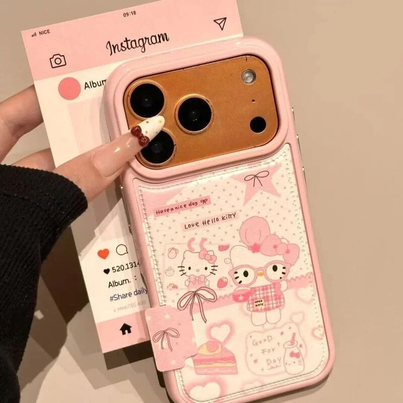Cake Kt Cat Suitable for Apple 17Promax Mobile Phone Case Iphone16 Graffiti 15 Fun 14 Soft Shell 13 Explosion