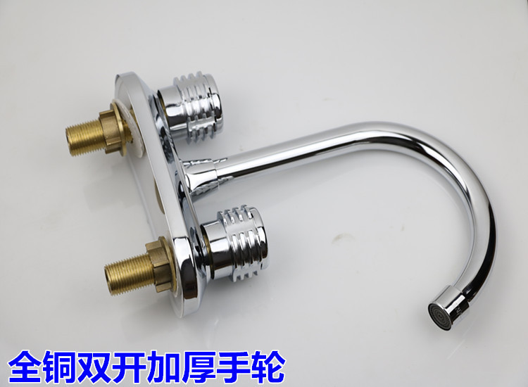 All-copper kitchen basin, cold and hot water faucet switch, double and triple holes, washbasin, sink, water, cold and hot water undefined