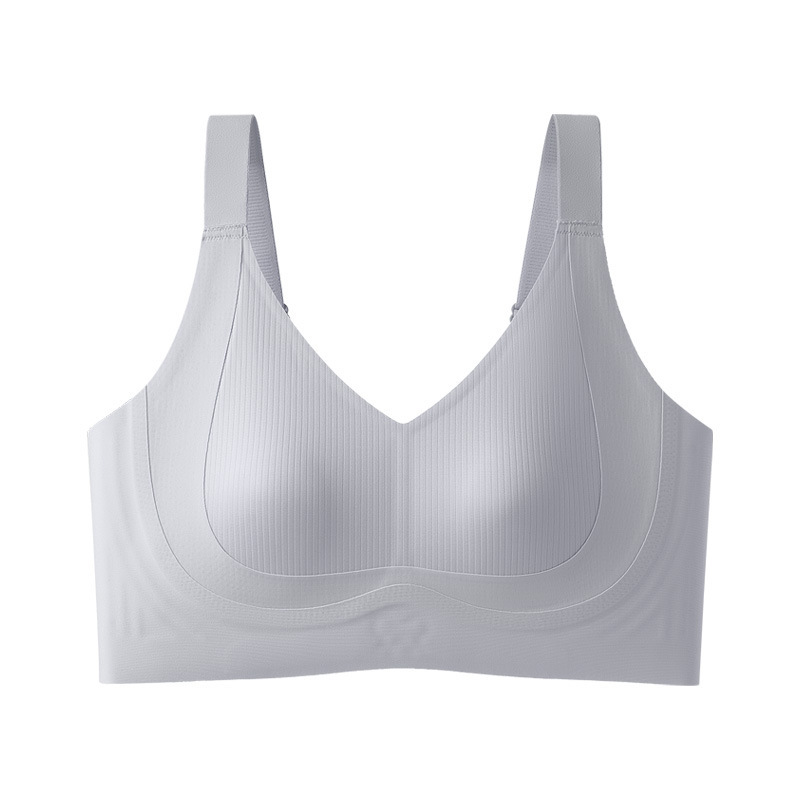 Orejas de conejo de tamaño grande levantan ropa interior de soporte suave damas grandes pechos pequeños sin anillo de acero sujetador se reúnen sujetadores anti-caída