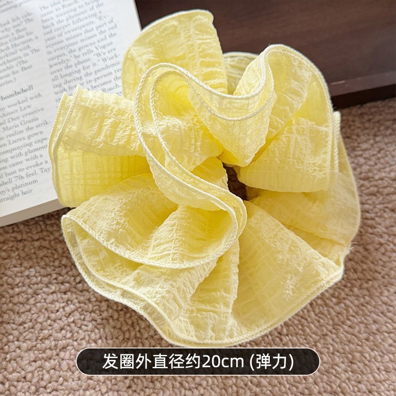 大腸シュシュ早春アクセサリー韓系高級感サテンの四角いタオルシュシュ高弾力ファッション百合馬尾シュシュ|undefined