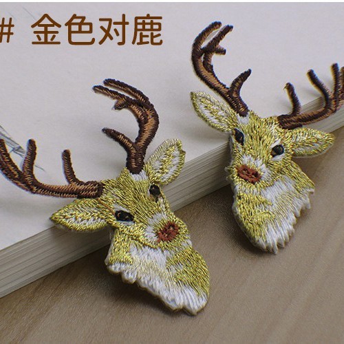 ヘラジカのファッション的な襟の装飾刺繍は手帳を貼りますdiy布は服のパッチを貼ります。|undefined