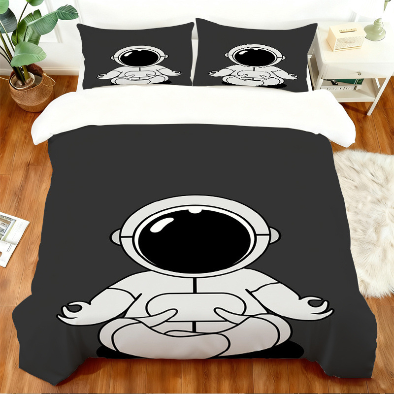 Transfronterizo textil doméstico astronauta suave impresión digital abrasión quilt kit fuente soporte de fábrica TEMU / JIT