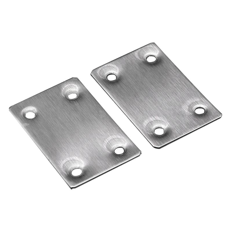 Izquierda de acero inoxidable de acero pieza recta de cuatro agujeros código de ángulo de una línea de pieza recta plana código fijo fregona de hardware laminado al por mayor