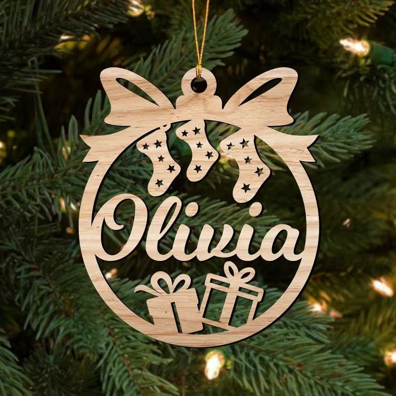 クロスボーダー新製品クリスマス装飾パーソナライズされた木製クリスマスツリーペンダントクリスマス装飾品ペンダント家の装飾|undefined