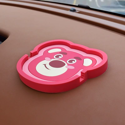 Anti-slip mat Mat for Women Dashboard - cute-pink-bear-mobile-phone-holder-anti-slip-mat