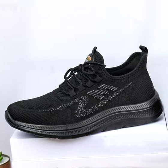 2025 Spring New Old Beijing Cloth Shoes Men's Single Shoes Casual Polyurethane Soft Sole Fly-woven Breathable sneaker