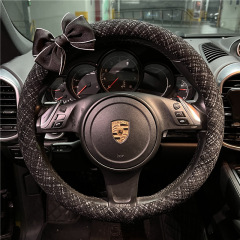 Xiaoxiangfeng car steering wheel cover, goddess style cotton and linen car steering wheel cover, four-season universal steering wheel cover
