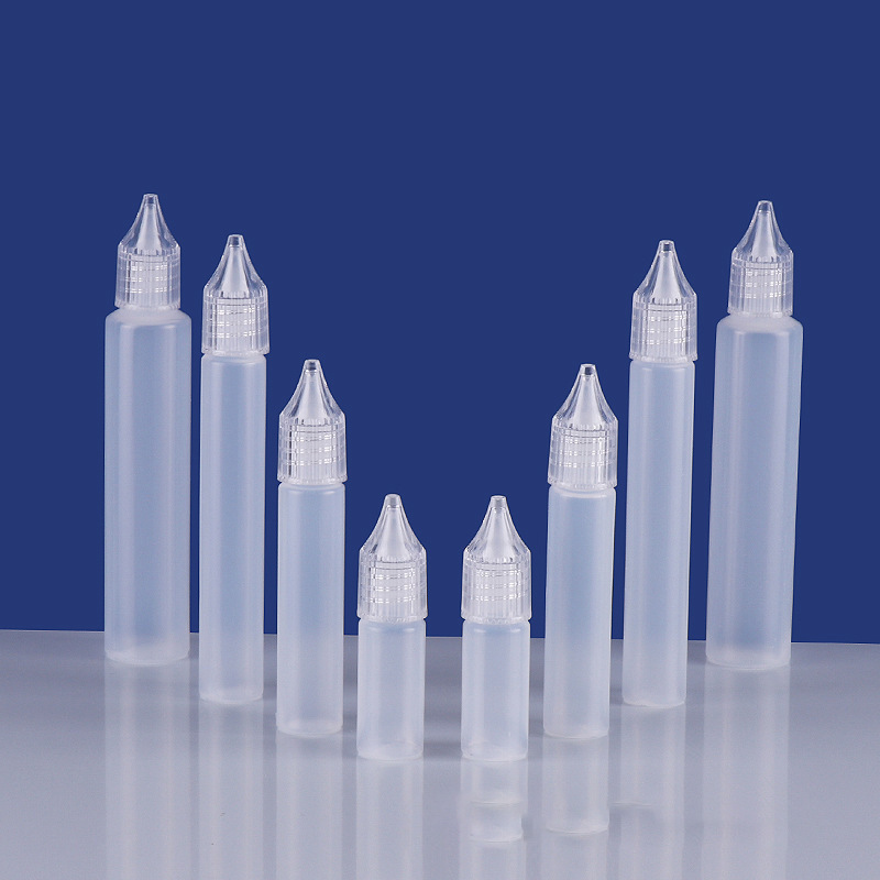 30ml笔形加油瓶 pe水晶盖瓶子注油棒 便携独角兽pe塑料瓶包装瓶
