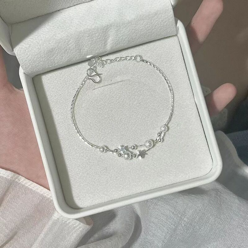 Milk-Colored Frosted Star Bracelet with Niche Design, Double-Layered Fashionable Round Beads, Non-Fading, Gift for Best Friend or Girlfriend for Holidays Milk-Colored Frosted Star Bracelet with Niche Design, Double-Layered Fashionable Round Beads, Non-Fading, Gift for Best Friend or Girlfriend for Holidays