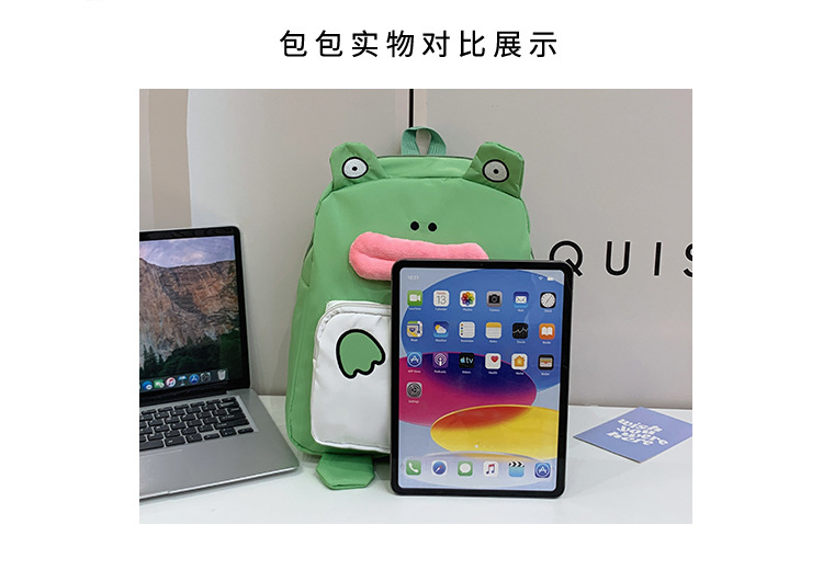 A new large-capacity, creative and funny schoolbag for students in the style of a Japanese-style cute and ugly cartoon anime school Item Picture