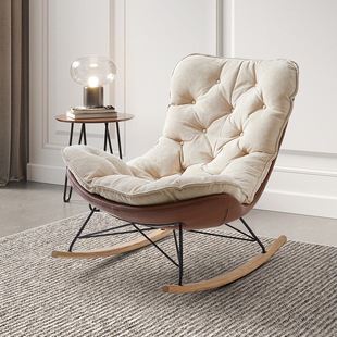 Light Luxury Rocking Lounge Chair Balcony Single Sofa Small Apartment Simple Living Room Adult Popular Style Lazy Leisure Rocking Chair