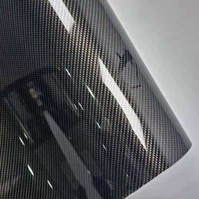 New Product Pet Simulated Carbon Fiber Silver Color-Changing Film, Glossy Color-Changing Film, Pvc Dashboard Cover Decorative Film (Auto Color Change Film) - pet-simulated-carbon-fiber-152-17m