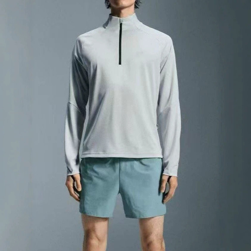 Cross-Border Foreign Trade Specializes in Outdoor Jackets for Men and Women, Featuring a Spliced Pullover Design with a Half-Zip, Long-Sleeve Cycling Jacket, Foreign Trade Model