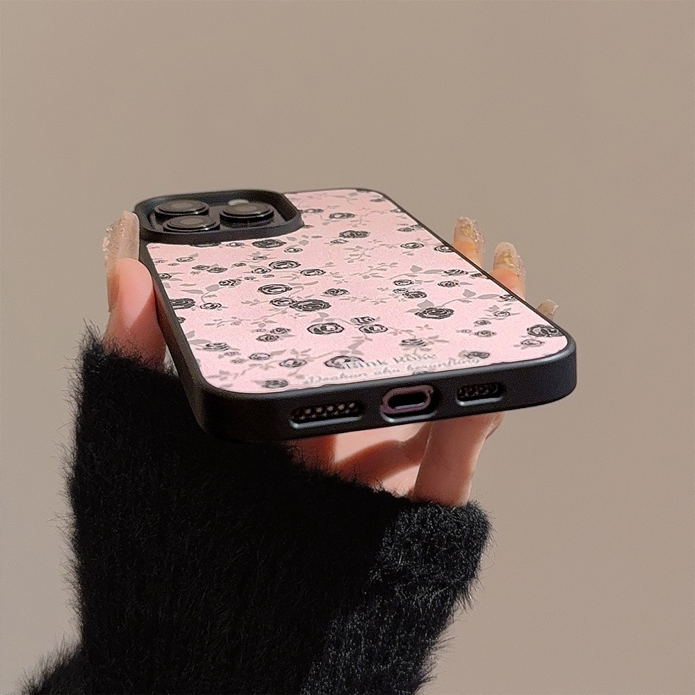 Protective Phone Case With Rose Flower Design For Iphone_voghion.com