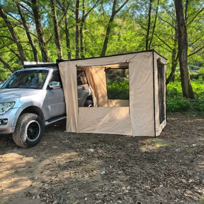 Avtomobil yan çətirləri – vinyl canopy camping tent - aluminum-box-with-light-separate-vinyl-side-tent-bottomless-cloth-house-1625