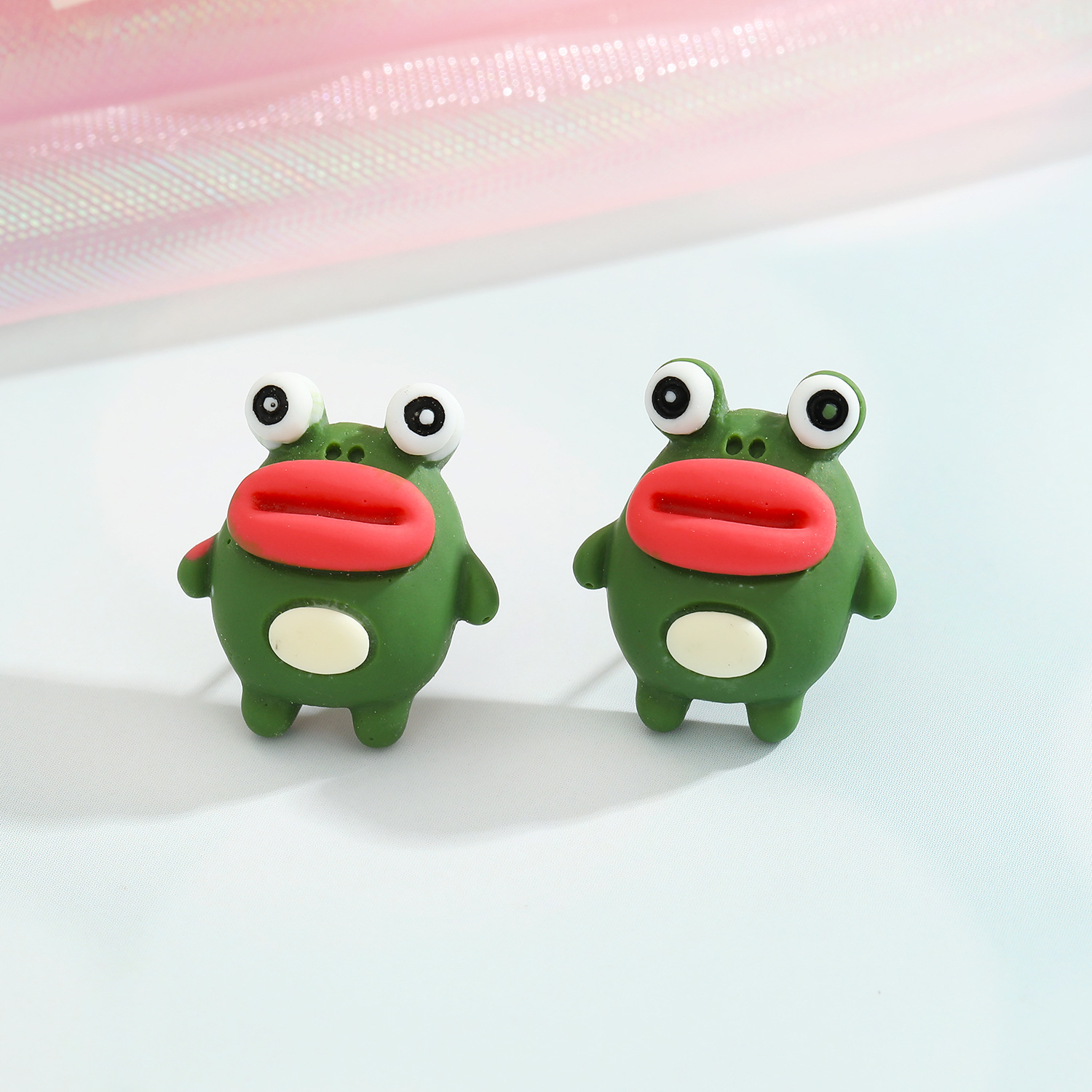 Cartoon Frog Monkey Resin Animal Earrings Wholesale Nihaojewelry display picture 4