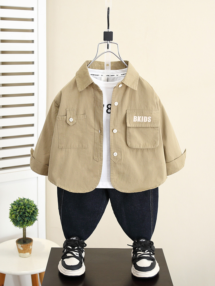 Chaqueta para Niños 5826, Estilo Primavera-Otoño 2026, Camisa Moderna para Niños, Ropa de Calle Otoñal para Bebés