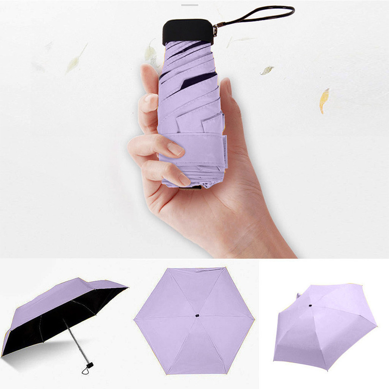 Small Fashion Folding Umbrella Women Gift Men Mini Pocket Umbrella UV-proof Waterproof Portable Travel Umbrella