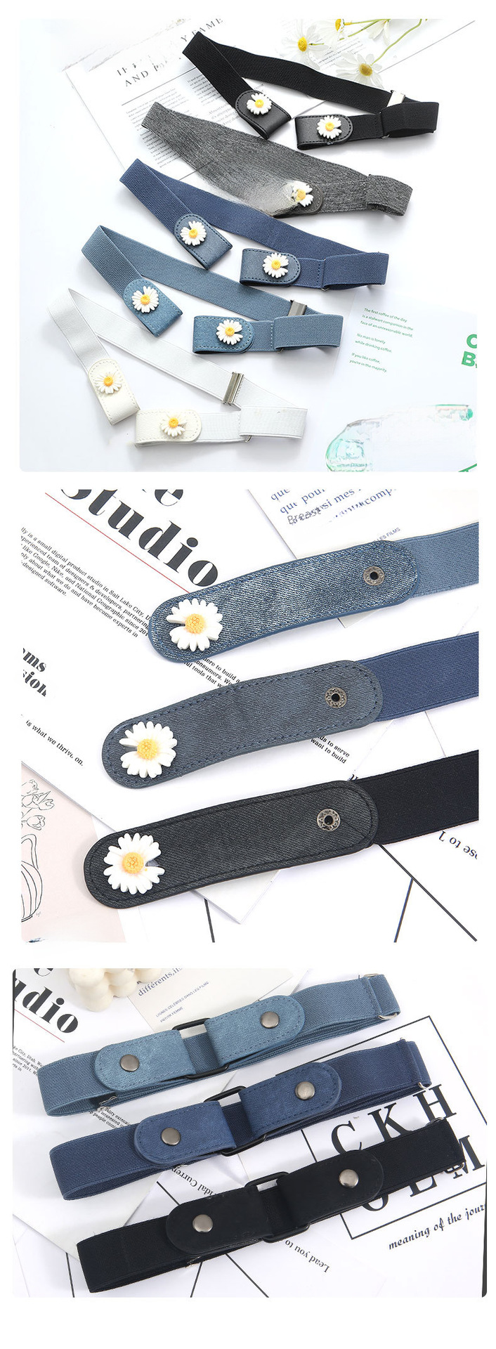 Source Factory Jeans Belt Traceless Elastic All-match Invisible Adjustable Men's and Women's Punch-free Lazy Belt_voghion.com