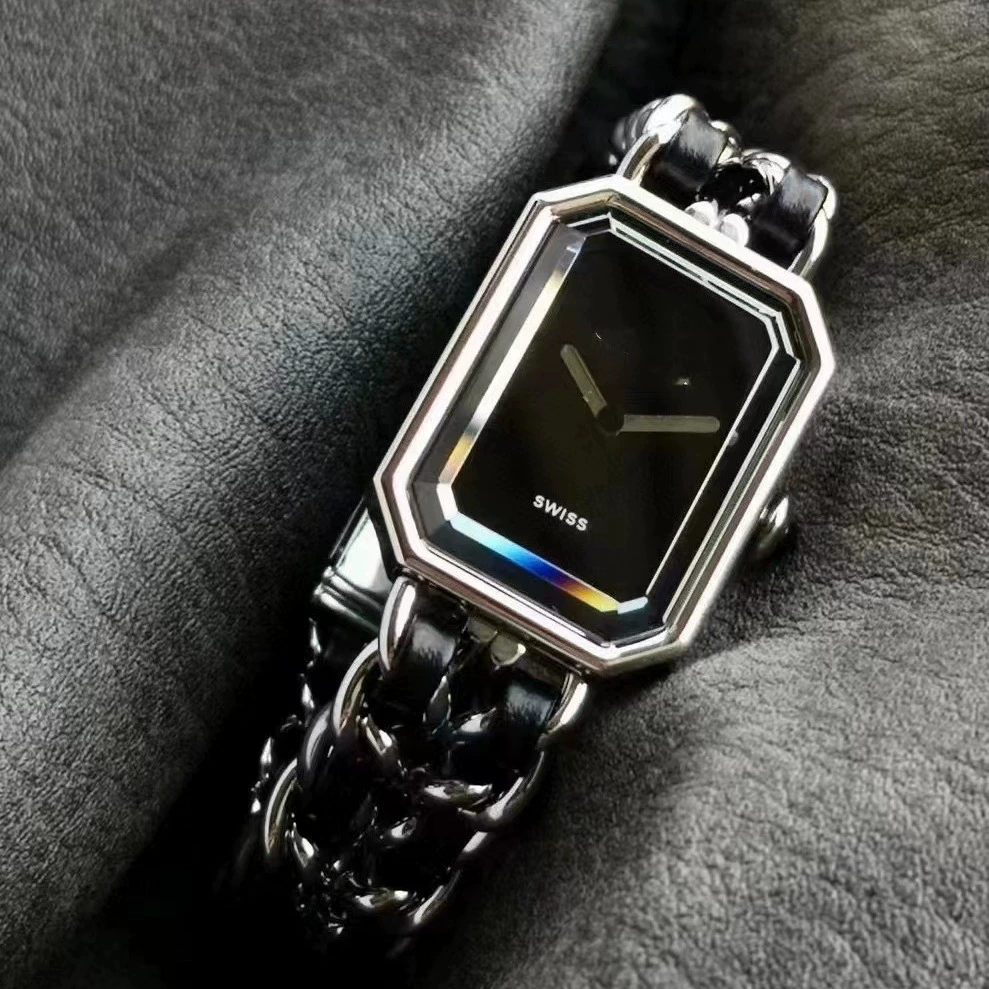 Классическая квадратная ретро-цепь, часы, стиль Chanel