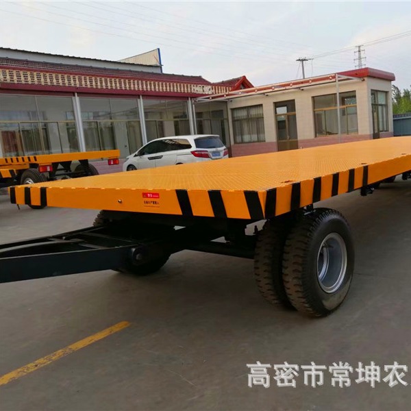 厂家供应25吨充气胎拖车  双桥联动重型平板拖车 非标制定拖挂车