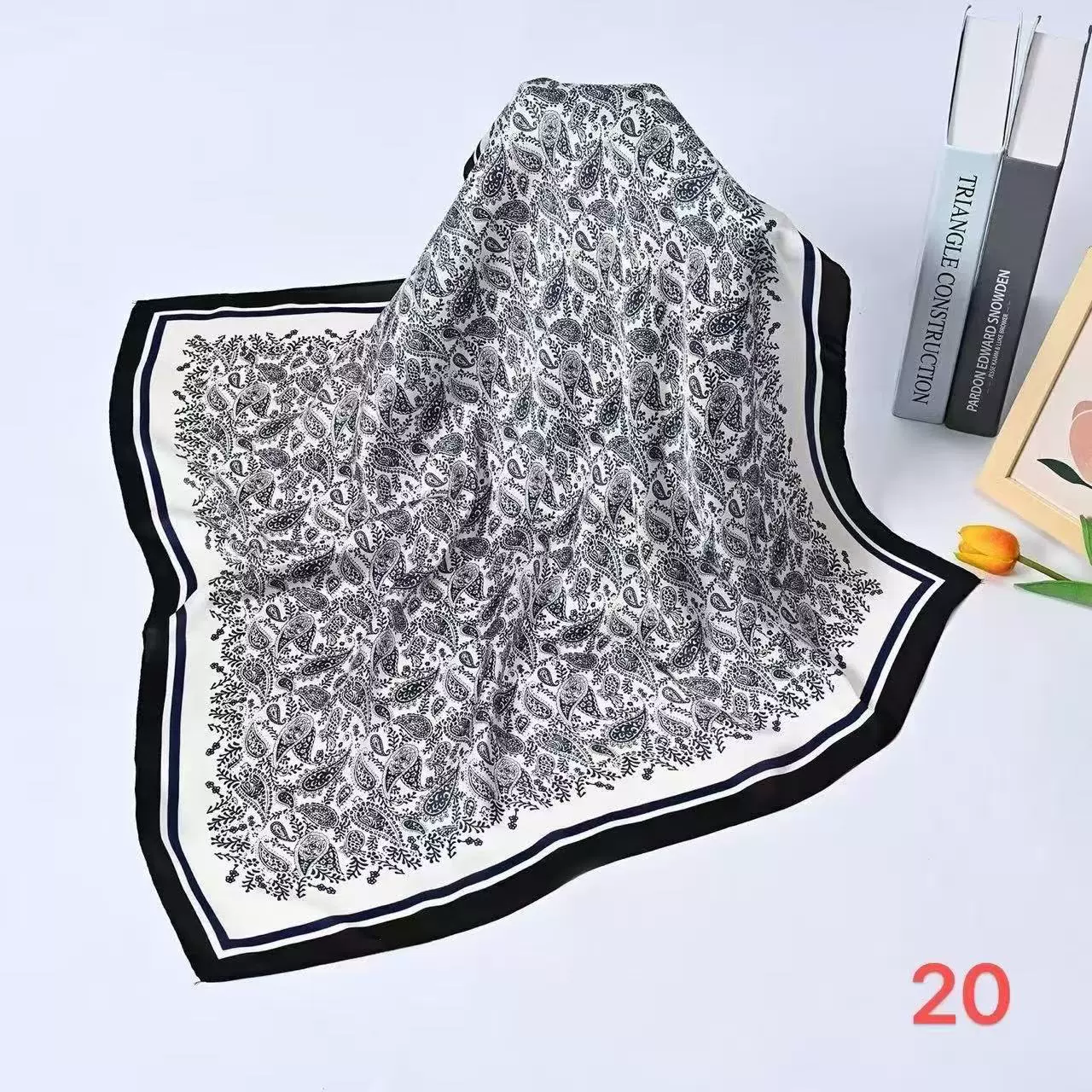Платок-носкатка, корейский стиль, 70×70 см, тонкая легкая защита шеи и повязка на голову
