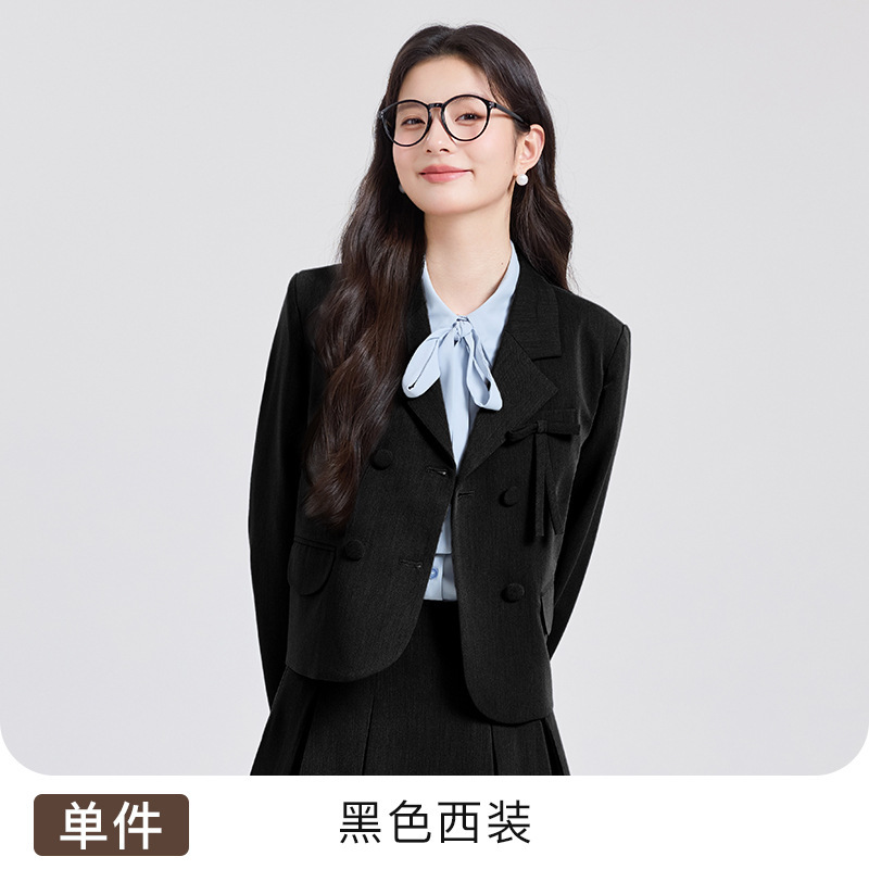 正式场合正装女套装大学生教资面试轻职场穿搭小个子通勤西服9125|undefined