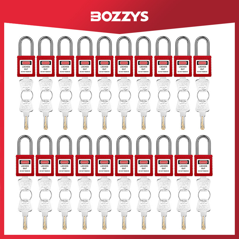 BOZZYS工程尼龙塑料绝缘锁体电力设备维修loto上锁安全挂锁组合装