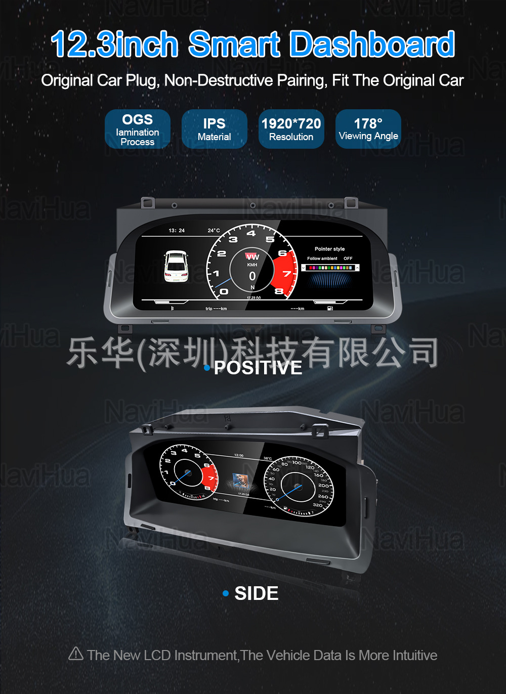 Suitable for Volkswagen Passat/Golf/Touareg/Jetta/Skoda/T6 Full Series Lcd Speed Instrument Panel