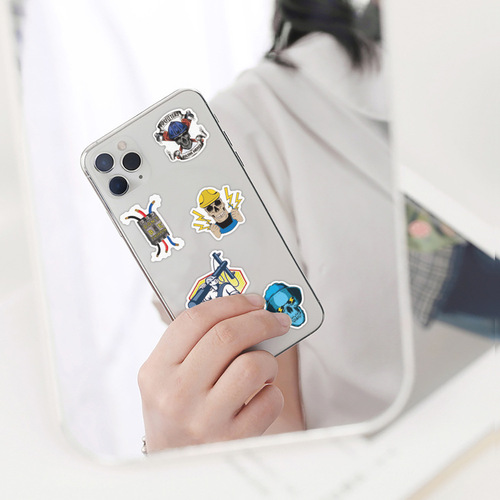 50 sheets of electrician series graffiti stickers welder waterproof suitcase notebook scooter water cup sticker wholesale