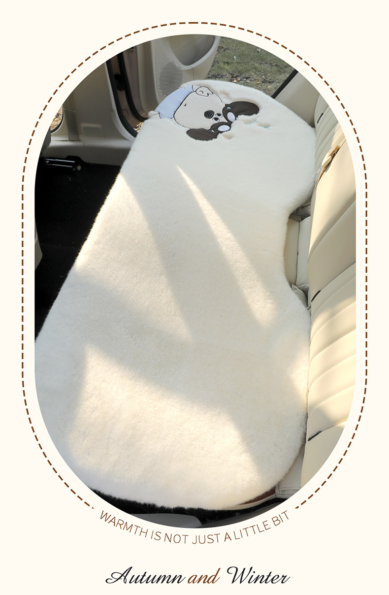 Car supplies three-dimensional cartoon car seat cushion winter plush car accessories high-end decorative car seat cover