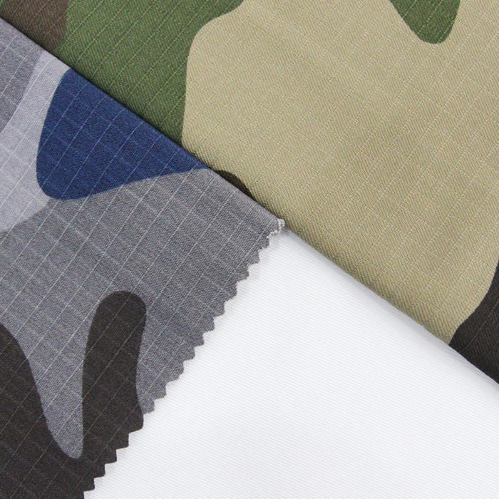 Alta calidad barata impresión digital de algodón camuflado tela de camisa de hombre
