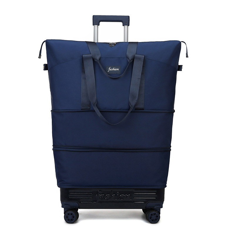 Blue foldable removable suitcase