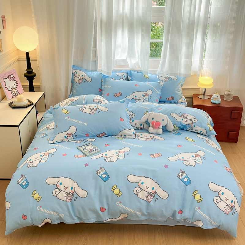 ハローキティ漫画プリントコットン4点セットサンリオかわいい子供用コットンベッド3点セット卸売|undefined