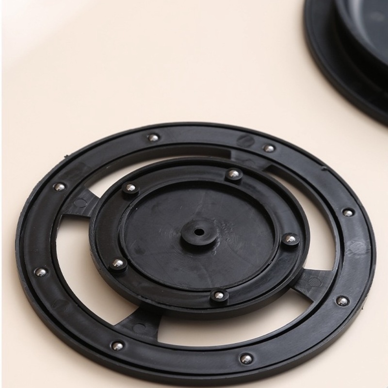 在庫あり 7inch珠プラスチック製回転台工芸品回転台座静音ディスプレイキッチン収納ラックアクセサリー家具|undefined