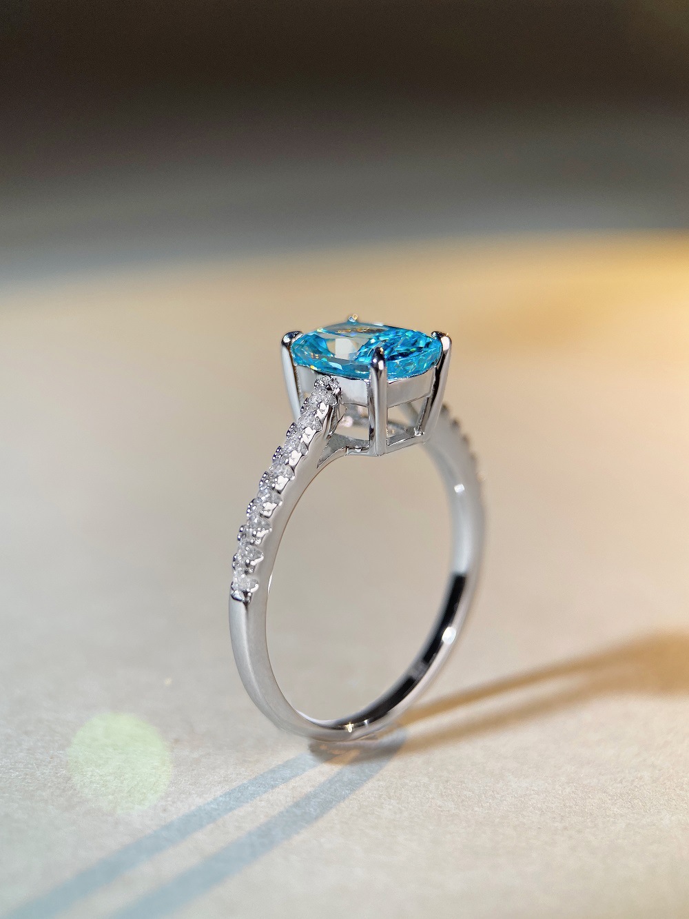 Fashion Oval Sterling Silver Plating Rhinestones Rings 1 Piece