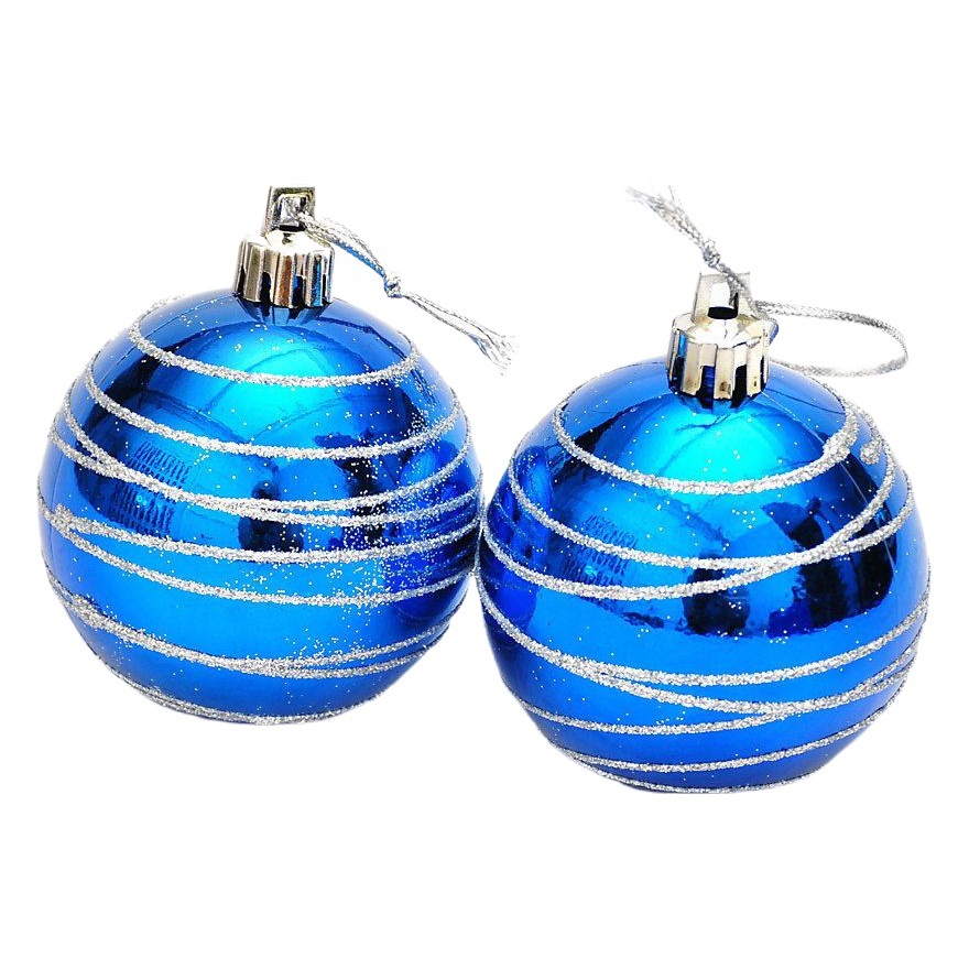 Suministros de decoración de Navidad Bola de Navidad 6cm caliente rayas plateadas pintadas Bola de Navidad decoración del árbol de Navidad Bola Colgante