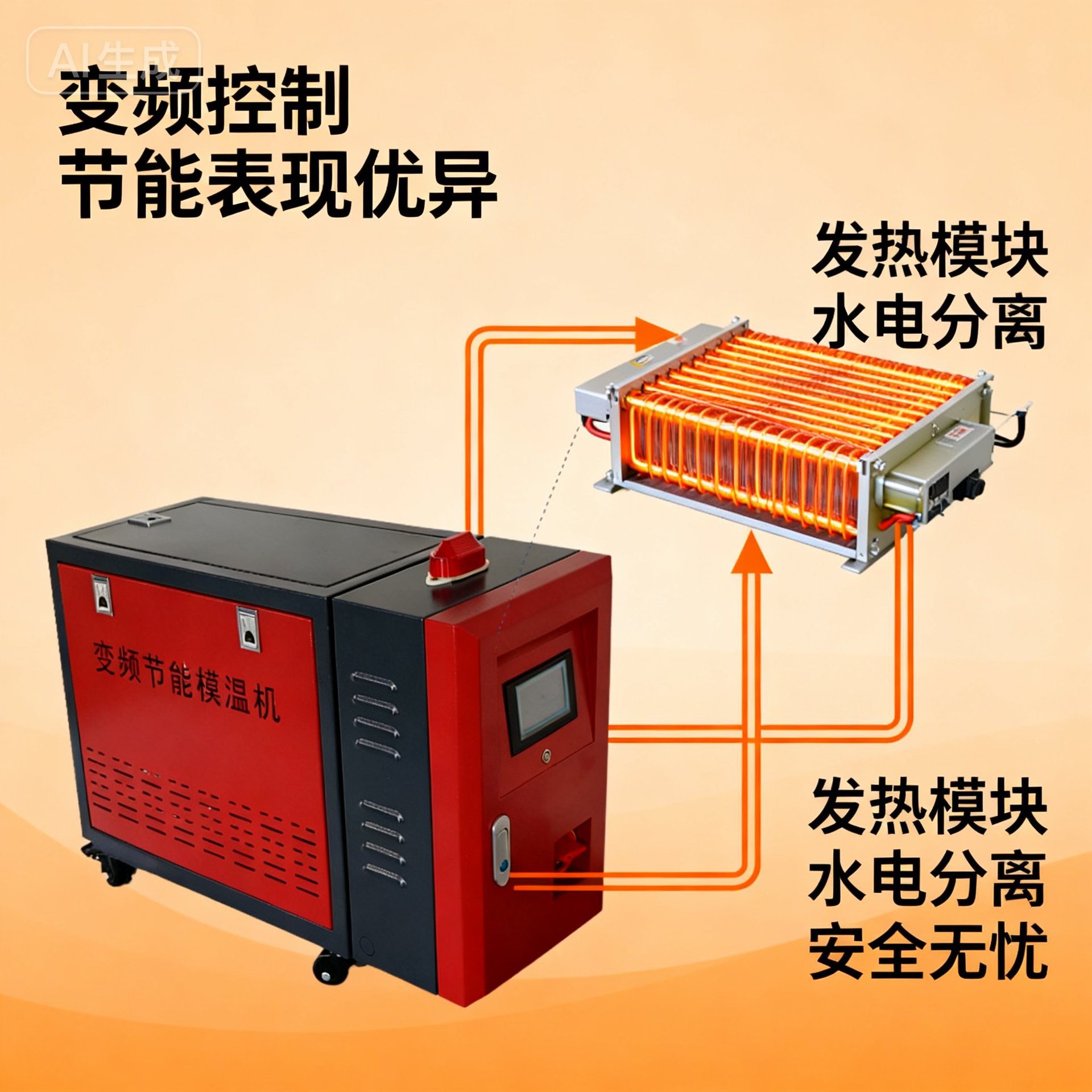 变频节能模温机省电注塑机模温机12kw1P12自动恒温水冷加热模温机