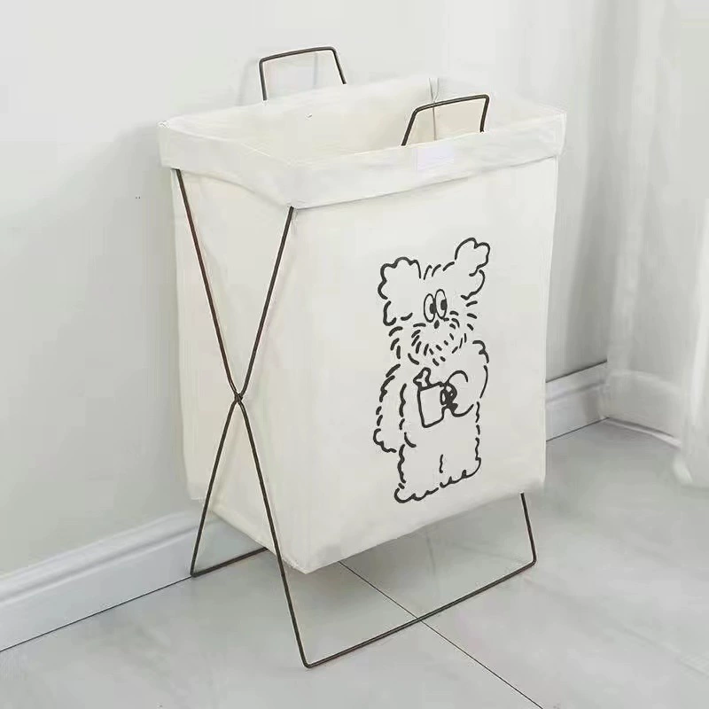 Folding Laundry Basket, Collapsible Storage Bin, Fabric Hamper with/without Cover, Multiple Prints
