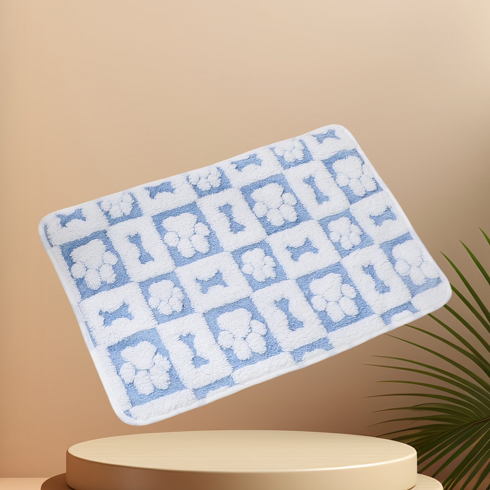 Mantas para mascotas otoño e invierno almohadillas cálidas para perreras de lana de coral manta de doble cara manta súper suave y lavable a máquina manta para perros y gatos de cuatro estaciones