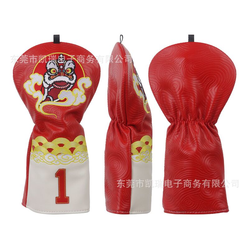 工場スポットゴルフキャップカバーGolf Headcover中国風京劇九色鹿ゴルフクラブカバー|undefined