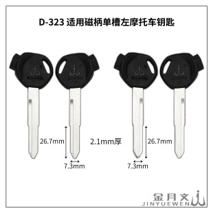 D-323 Is Suitable for Magnetic Handle Motorcycle Single Slot Key Embryo, Left and Right Slots Optional with Magnet Cover Wuyang